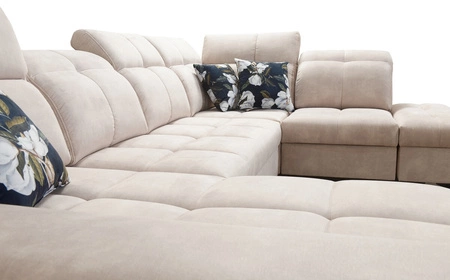 Buffalo VI Ecksofa mit Schlaffunktion blau links funktionelles und stilvolles Ecksofa mit drei Bettkästen