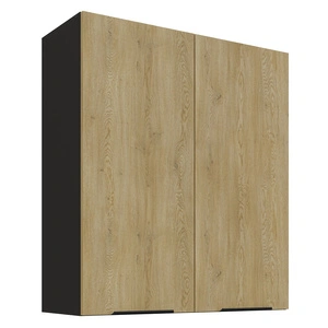 Küchenhängeschrank Crotone 80 G-90 2F Metallkantengriffe feuchtigkeits- und beschädigungsbeständiger Schrank