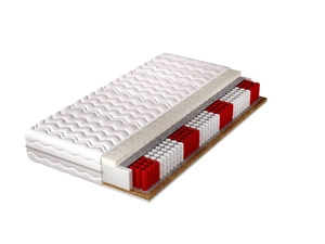 Taschenmatratze California 120x200 cm Multipocket 7 Härtezonen mit Kokosmatte beidseitig hypoallergen mit gestepptem Bezug