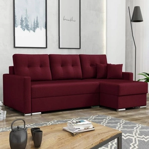 Neron kastanienbraunes Ecksofa mit Schlaffunktion garantiert höchsten Komfort und Funktionalität