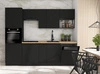 Küchenmöbel-Set Schwarzes 260 cm Metallkantengriffe Schränke sehen in modernen Interieurs toll aus