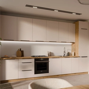 Küchenmöbelset Soela 390 cm perfekte Küchenschränke für moderne Einrichtungen dezente und natürliche Farben