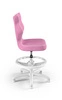 Petit rosa Schreibtischstuhl passend zu Körpergröße 133-159 cm ergonomischer Drehstuhl mit Fußstütze