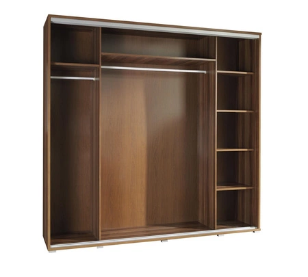 Artistino 205 cm Schiebeschrank mit Grafik Karosserie in weiß aus 22 mm starker Platte