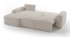 Ecksofa mit Schlaffunktion Arbon beige linke Ecke modernes Design mit markanter Form weicher Stoff