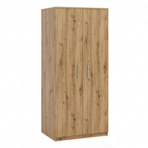 Rico Kleiderschrank 90 cm Eiche handwerklich funktionale Möbel klassische Form idealer Kleiderschrank für Schlafzimmer oder Diele