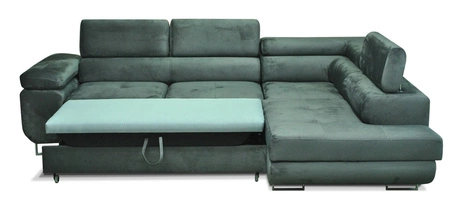 Ecksofa mit Schlaffunktion Ganta puderrosa rechte Seite moderner Veloursstoff garantiert höchsten Komfort und Funktionalität