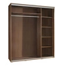 Schiebeschrank Penelope 155 cm kastanie wenge modernes schrankdesign aluminium türführungen und laufsystem