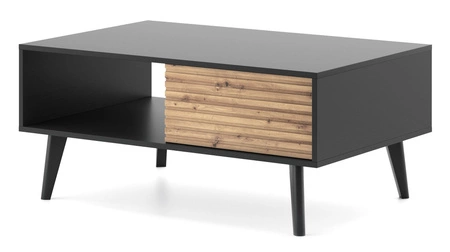 Couchtisch Saipan Schwarz / Eiche Artisan Elegantes Möbeldesign im modernen Stil Tischplatte beständig gegen verschüttete Flüssigkeiten