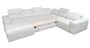 Ecksofa mit Schlaffunktion Viano VIII creme links modernes Ecksofa mit interessantem Design Container für Bettzeug
