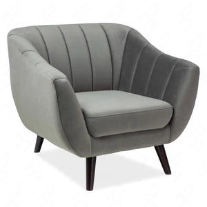 Elite Sessel grau funktional und modern Sessel für das Wohnzimmer bequem beim Entspannen Holzbeine