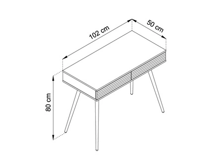 Konsole mit Schubladen Luxury schwarze eleganter Schminktisch mit geriffelten Fronten hohe goldene Beine Körper mit goldenen trim gekrönt