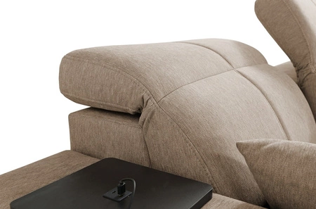 Ecksofa mit Schlaffunktion Tesalia V braun links bequemes Ecksofa mit Schublade und Schiebefunktion der Rückenlehne