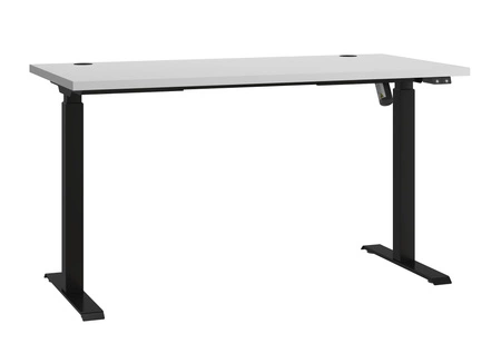 Makana höhenverstellbarer Schreibtisch hellgrau vielseitiges und funktionelles Möbelstück mit einer 28 mm starken Platte für das Büro, Arbeitszimmer oder Jugendzimmer