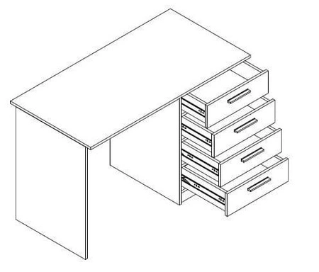 Rest 1 Jugendmöbelset in Eiche craft weiß / Esche funktionelle Möbel mit modernem Design für ein Jugendzimmer