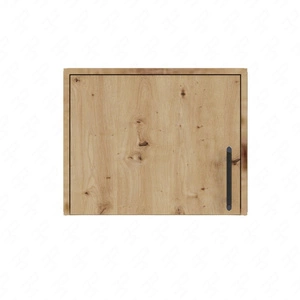Caspe 50 cm Schrankverlängerung Eiche handwerklich modernes Design ABS-Finish und schwarze Griffe
