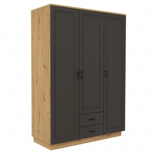 Kleiderschrank Style 180 cm Eiche artisan / grau graphit funktionelle Möbel klassisches Design idealer Kleiderschrank für Ankleidezimmer oder Schlafzimmer