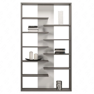 Bücherregal Yugo 120cm in Esche/weiß glänzend moderne und funktionelle Möbel für das Wohnzimmer, Jugendzimmer oder Büro