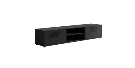RTV-Schrank Maxione 190 cm schwarz geräumiger TV-Schrank im klassischen Stil einfache Konstruktion universelle Farben