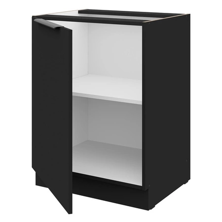 Eck-Küchenmöbelset Brianza / Schwarz 330x210 cm Griffe aus Metall sehen in modernen Innenräumen toll aus