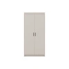 Kleiderschrank Rene 90 cm beige sand modernes Design perfekte Garderobe für Schlafzimmer Kleiderschrank oder Flur stilvolle schwarze Griffe