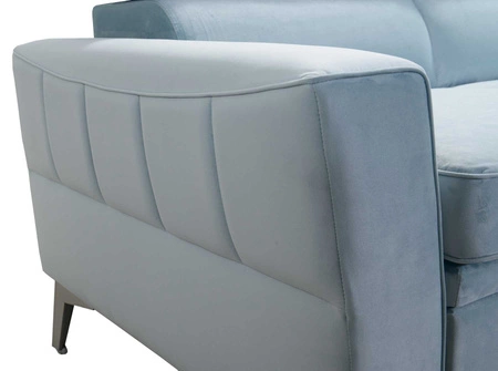 Ecksofa mit Schlaffunktion Rava IV navy blue velvet right-hand corner sofa comfort for everyday lounging container for bedding