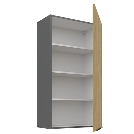 Küchenmöbel Set Corsico 300 cm elegante Küchenschränke mit Metallkantengriffen Schrank mit Ladekorb