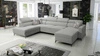 Ecksofa mit Schlaffunktion Savona VI grau Esche rechts elegantes und bequemes Ecksofa für Wohnzimmer mit zwei Bettkästen 