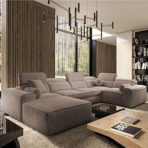 Ecksofa mit Schlaffunktion Viano IV hellbraunes links Designer Ecksofa das sich perfekt in moderne Einrichtungen einfügt