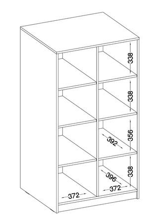 Makana Bücherregal mit Türen hellgrau funktionelles Möbelstück für das Büro, Arbeitszimmer oder Jugendzimmer