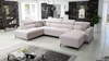 Ecksofa mit Schlaffunktion Savona VI creme rechts elegantes und bequemes Ecksofa für Wohnzimmer mit zwei Bettkästen