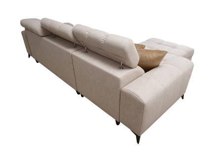 Ecksofa mit Schlaffunktion Bolmso lila linkes Ecksofa mit zwei Bettzeugbehältern praktische Schublade in der Seite des Möbels