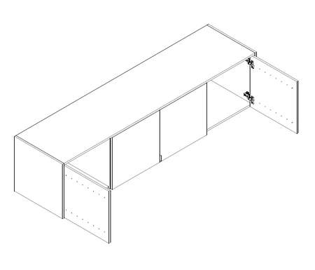Aufsatz für Schrank Aspen 206 cm Graphit / Eiche Artisan funktionale Schrankerweiterung für Kleidung Schuhe und Accessoires