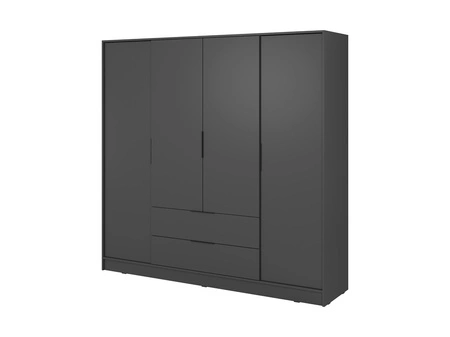 Kleiderschrank Corse 206 cm graphit modernes Design idealer Kleiderschrank für Schlafzimmer oder Ankleidezimmer geräumige Schubladen