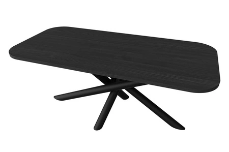 Lyon Tisch 90x185 cm portland ash / schwarz stilvoller Esstisch auf Designer-Spinnenbeinen höhenverstellbar