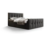 Boxspringbett Manhattan 160x200 grau Bett im modernen skandinavischen Stil mit gepolstertem Kopf- und Fußteil