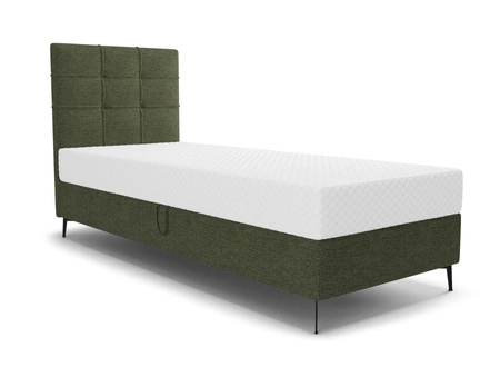 Boxspringbett Irvine 90x200 grün Stilvolles Bett mit Bettzeugablage und hohem Kopfteil besticht durch sein elegantes Design