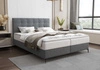 Boxspringbett Irvine 140x200 grau stilvolles Bett mit Bettzeugablage und hohem Kopfteil besticht durch sein elegantes Design