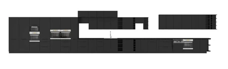 Küchenschrank unter Spüle mit Schublade Schwarz 80 ZL 1S BB Kantengriffe feuchtigkeits- und beschädigungsbeständiger Schrank