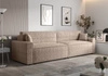 Brandon XL Bis Schlafsofa beige modernes Design Stoff mit ausgeprägter Schleife Oberfläche Bettzeug Container