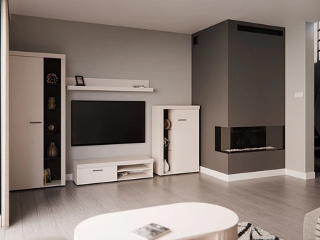 Wohnwand Rene beige sand innovatives Design moderne Einrichtung mit elegantem Charakter mit breiter Funktionalität