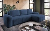 Ecksofa mit Schlaffunktion Bovec blau rechtsseitig stilvolles Ecksofa mit ergonomischer Form hydrophobem Stoff