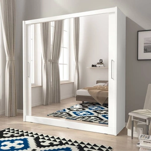 Kasos 180 cm Schiebeschrank weiß moderne Garderobe ideal für ein Schlafzimmer Kleiderschrank oder Flur