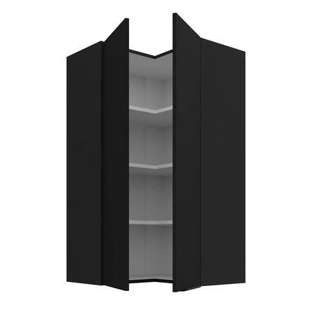 Eck-Küchenwandschrank Schwarz 60x60 GN-108 2F Metallkantengriff feuchtigkeits- und beschädigungsbeständiger Schrank