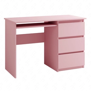 Schreibtisch mit Schubladen Simple 110 cm Puderrosa Funktionsmöbel für Mädchenzimmer einfache Konstruktion
