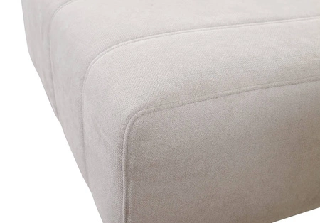 Ecksofa mit Schlaffunktion Penejos IX creme linke Seite stilvolles Ecksofa mit Bettzeugcontainern komfortable verstellbare Kopfstützen