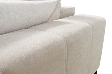 Ecksofa mit Schlaffunktion Penejos III dunkelbeige links bequemes und praktisches Ecksofa für das Wohnzimmer zwei Container für Bettzeug