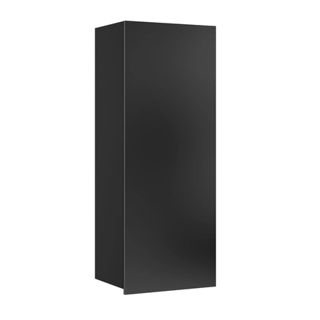 Möbelwand Apulia XXIII schwarz glänzend / Eiche handwerklich extrem stilvolle Möbelwand einfache Elemente, die in jedes Interieur passen