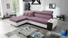 Ecksofa mit Schlaffunktion Dafni Flieder/Weiß linksseitig aus Samt bietet Komfort und Funktionalität während der täglichen Erholung