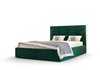 Polsterbett Hestia 160x200 mit Stauraum Flaschengrün moderner skandinavischer Stil mit bequemem Kopfteil